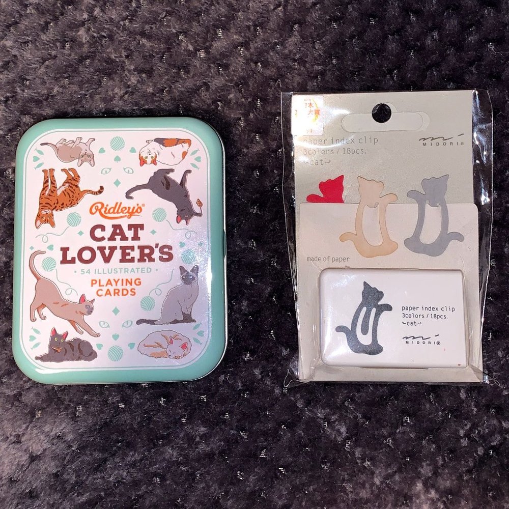 Cat Lovers:  Playing Cards and Paper Clips